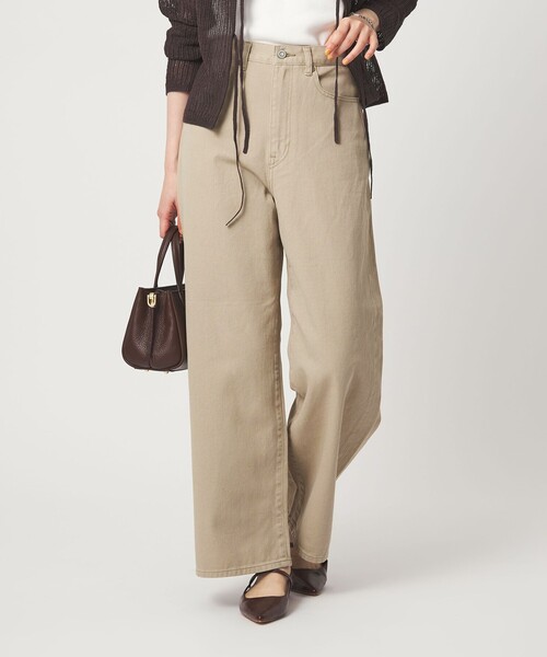 green label relaxing（グリーンレーベルリラクシング）の「［size SHORT/TALLあり］ワイド デニム パンツ（デニムパンツ・レディース・ライトブルー/コバルトブルー/ダークグレー/オフホワイト/ベージュ/その他3/ブラック/ネイビー/ライトピンク/その他4・40/38/36/34/SHORT/TALL）」の10枚目の写真