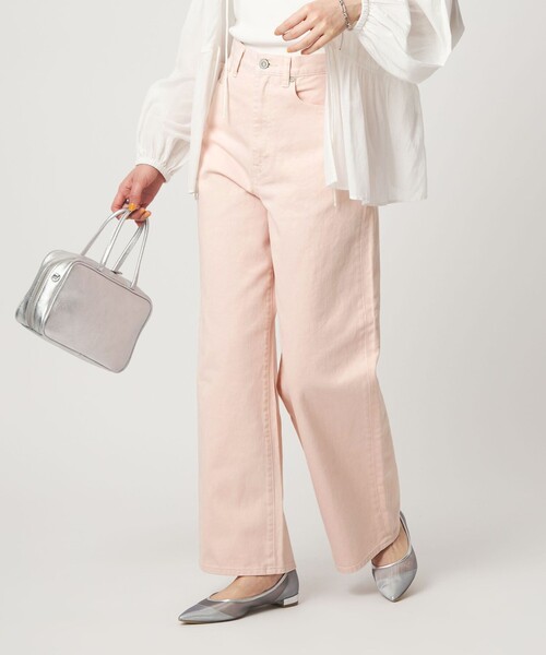 green label relaxing（グリーンレーベルリラクシング）の「［size SHORT/TALLあり］ワイド デニム パンツ（デニムパンツ・レディース・ライトブルー/コバルトブルー/ダークグレー/オフホワイト/ベージュ/その他3/ブラック/ネイビー/ライトピンク/その他4・40/38/36/34/SHORT/TALL）」の8枚目の写真