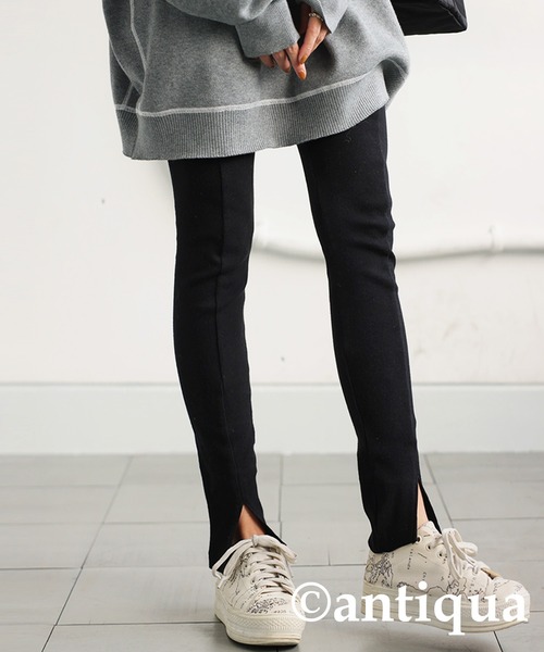 antiqua（アンティカ）の「シュッと美レギンスパンツ（レギンス/スパッツ・レディース・チャコールグレー/ブラック/アイボリー・LARGE/MEDIUM）」の11枚目の写真