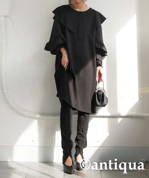 antiqua（アンティカ）の「シュッと美レギンスパンツ（レギンス/スパッツ・レディース・チャコールグレー/ブラック/アイボリー・LARGE/MEDIUM）」の21枚目の写真