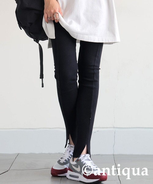 antiqua（アンティカ）の「シュッと美レギンスパンツ（レギンス/スパッツ・レディース・チャコールグレー/ブラック/アイボリー・LARGE/MEDIUM）」の22枚目の写真