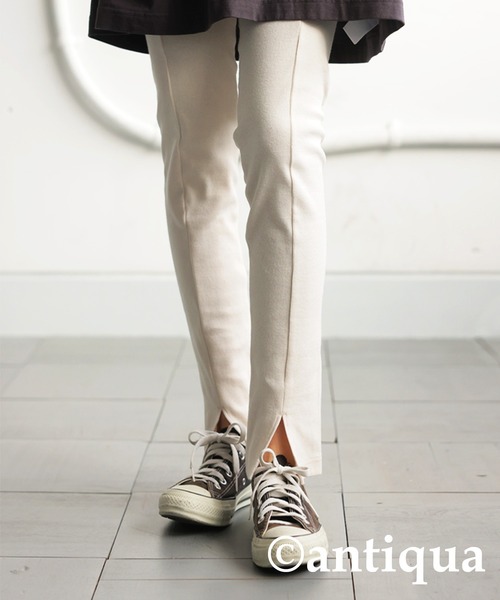 antiqua（アンティカ）の「シュッと美レギンスパンツ（レギンス/スパッツ・レディース・チャコールグレー/ブラック/アイボリー・LARGE/MEDIUM）」の7枚目の写真
