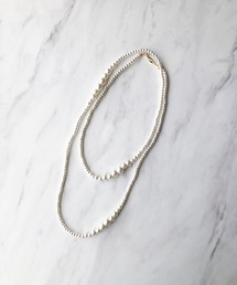 TIMELESS&THREE（タイムレスアンドスリー）の「ロングパールモチーフネックレス（ネックレス）」