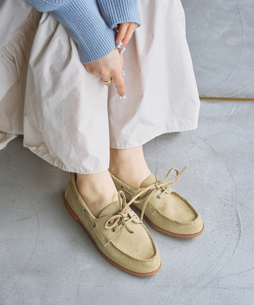 LE TALON（ルタロン）の「レザーデッキシューズ（モカシン