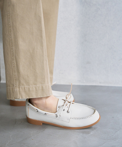 LE TALON（ルタロン）の「レザーデッキシューズ（モカシン/デッキ