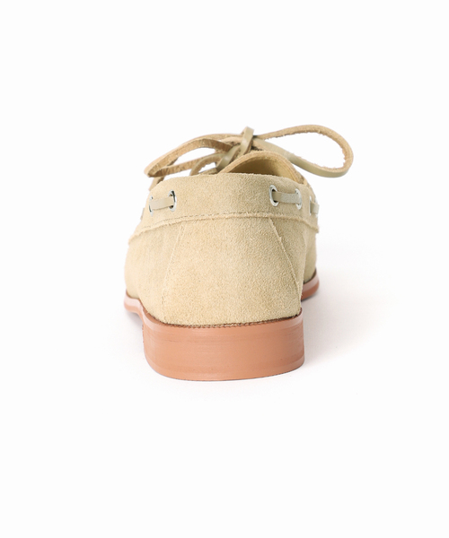 ルタロングリーズ　レザーデッキシューズ　キャメル ル タロン LE TALON GRISEレザーデッキシューズ （キャメル