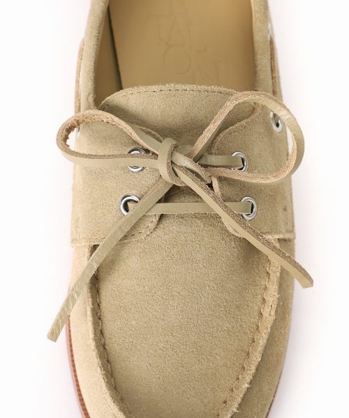 LE TALON（ルタロン）の「レザーデッキシューズ（モカシン/デッキシューズ・レディース・ベージュ/ホワイト・24.5cm/25cm/22cm/22.5cm/23cm/23.5cm/24cm）」の18枚目の写真