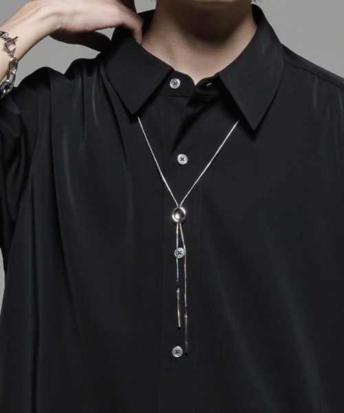 CASPER JOHN(キャスパージョン)の「Various loose shirts -cool touch fabric- /バリアスルーズシャツ -クールタッチファブリック-(シャツ/ブラウス・メンズ・グレー/チャコールグレー/ブルー/ブラック系その他/ブラック/サックスブルー/パープル/ホワイト/グリーン/ブラック×ホワイト/ライトグレー・X-SMALL/SMALL/MEDIUM/LARGE)」の16枚目の写真