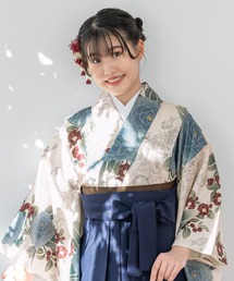 SOUBIEN（ソウビエン）の「floroハイジュニア袴4点セット（着物・襦袢・下帯・袴）（着物）」