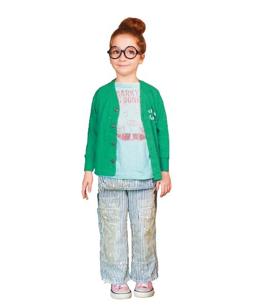 DENIM DUNGAREE(デニムダンガリー)の「Tompkin Cotton Jersey PENGUIN Cardigan(カーディガン/ボレロ・キッズ・ライトグリーン/ブラック・100/110/120)」の8枚目の写真