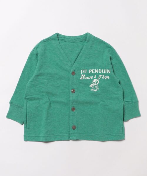 DENIM DUNGAREE(デニムダンガリー)の「Tompkin Cotton Jersey PENGUIN Cardigan(カーディガン/ボレロ・キッズ・ライトグリーン/ブラック・100/110/120)」の6枚目の写真