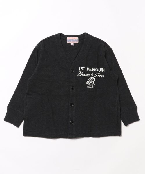 DENIM DUNGAREE(デニムダンガリー)の「Tompkin Cotton Jersey PENGUIN Cardigan(カーディガン/ボレロ・キッズ・ライトグリーン/ブラック・100/110/120)」の4枚目の写真