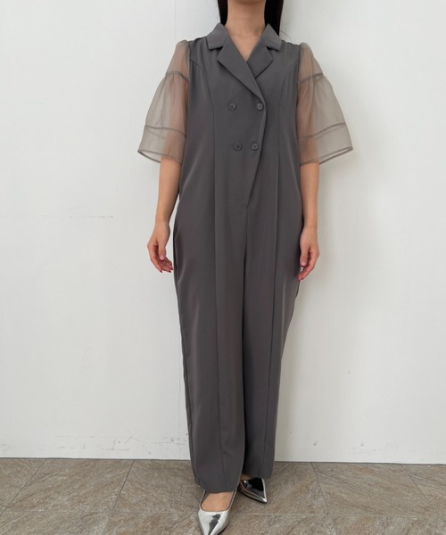 【リルアー】パンツドレス LE'RURE パンツドレス Irregular cutter combination 「低身長
