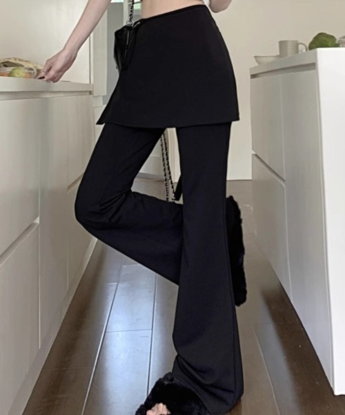 Ritzy（リッツィー）の「ラップスカート付きフレアパンツ（その他パンツ・レディース・ブラック・L/M）」の2枚目の写真