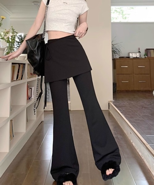 Ritzy（リッツィー）の「ラップスカート付きフレアパンツ（その他パンツ・レディース・ブラック・L/M）」の5枚目の写真