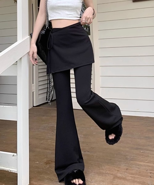 Ritzy（リッツィー）の「ラップスカート付きフレアパンツ（その他パンツ・レディース・ブラック・L/M）」の8枚目の写真