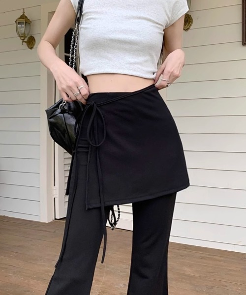 Ritzy（リッツィー）の「ラップスカート付きフレアパンツ（その他パンツ・レディース・ブラック・L/M）」の9枚目の写真