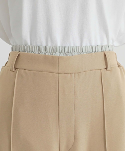 n'OrLABEL(ノアールレーベル)の「『ダブルウエストワイドパンツ』(スラックス・レディース・チャコール/ベージュ・1/2)」の13枚目の写真