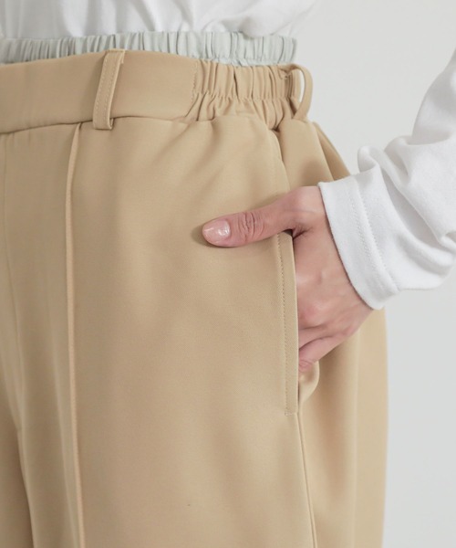 n'OrLABEL(ノアールレーベル)の「『ダブルウエストワイドパンツ』(スラックス・レディース・チャコール/ベージュ・1/2)」の15枚目の写真