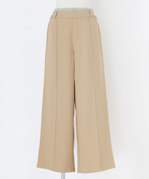 n'OrLABEL(ノアールレーベル)の「『ダブルウエストワイドパンツ』(スラックス・レディース・チャコール/ベージュ・1/2)」の16枚目の写真