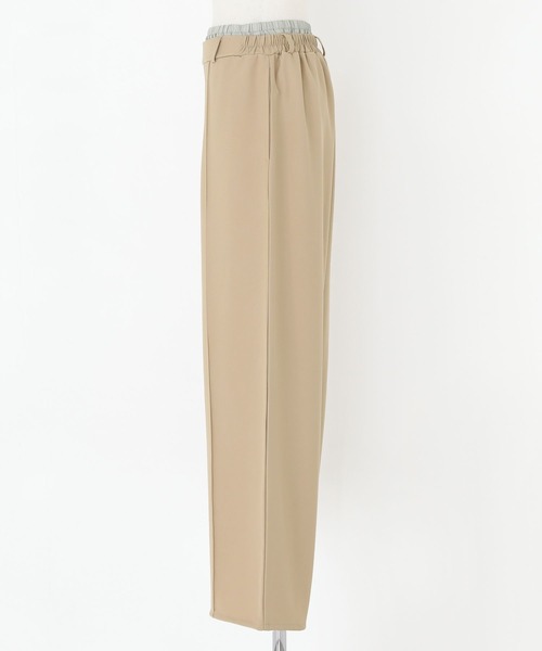 n'OrLABEL(ノアールレーベル)の「『ダブルウエストワイドパンツ』(スラックス・レディース・チャコール/ベージュ・1/2)」の17枚目の写真