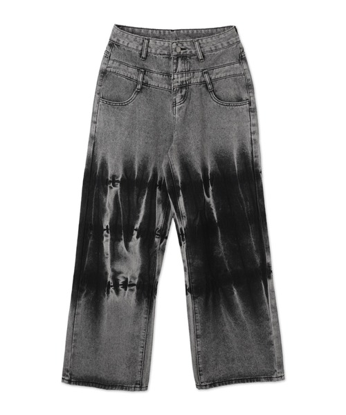 Figments(フィグメンツ)の「ダブルウエストブリーチバギーパンツ(デニムパンツ・レディース・グレー・SMALL/MEDIUM/LARGE)」の5枚目の写真