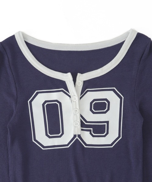 dispark(ディスパーク)の「DISPARK/ナンバリングガーターリブトップス(Tシャツ/カットソー・レディース・グレー/ネイビー/カーキ・FREE)」の13枚目の写真