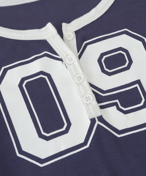 dispark(ディスパーク)の「DISPARK/ナンバリングガーターリブトップス(Tシャツ/カットソー・レディース・グレー/ネイビー/カーキ・FREE)」の14枚目の写真