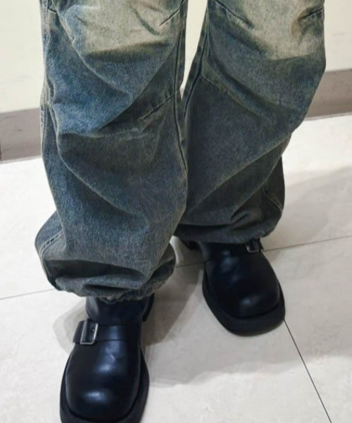 ampm(エーエムピーエム)の「【ampm】ビンテージ加工グランジカーゴデニムパンツ(デニムパンツ・レディース・ブルー・M/S/L)」の13枚目の写真