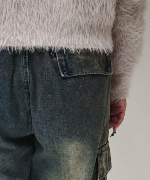 ampm(エーエムピーエム)の「【ampm】ビンテージ加工グランジカーゴデニムパンツ(デニムパンツ・レディース・ブルー・M/S/L)」の14枚目の写真