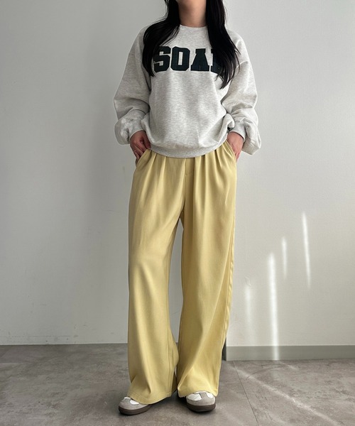 apres jour mignon(アプレジュールミニョン)の「カラーワイドパンツ【ZOZOTOWN限定アイテム】(その他パンツ・レディース・グリーン/ピンク/イエロー/ブラック/ネイビー・SMALL/X-LARGE/MEDIUM)」の20枚目の写真