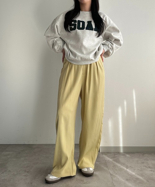 apres jour mignon(アプレジュールミニョン)の「カラーワイドパンツ【ZOZOTOWN限定アイテム】(その他パンツ・レディース・グリーン/ピンク/イエロー/ブラック/ネイビー・SMALL/X-LARGE/MEDIUM)」の21枚目の写真