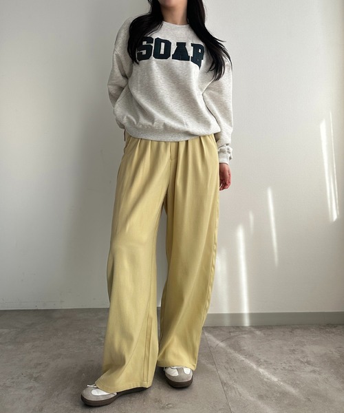 apres jour mignon(アプレジュールミニョン)の「カラーワイドパンツ【ZOZOTOWN限定アイテム】(その他パンツ・レディース・グリーン/ピンク/イエロー/ブラック/ネイビー・SMALL/X-LARGE/MEDIUM)」の22枚目の写真