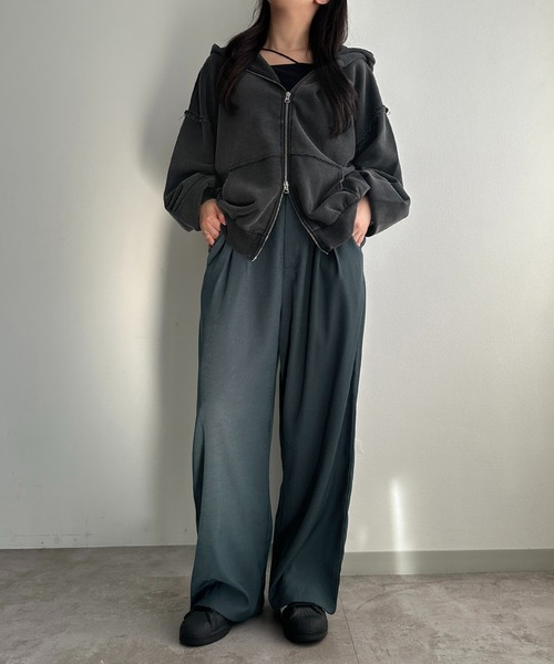 apres jour mignon(アプレジュールミニョン)の「カラーワイドパンツ【ZOZOTOWN限定アイテム】(その他パンツ・レディース・グリーン/ピンク/イエロー/ブラック/ネイビー・SMALL/X-LARGE/MEDIUM)」の13枚目の写真