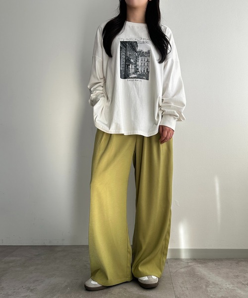apres jour mignon(アプレジュールミニョン)の「カラーワイドパンツ【ZOZOTOWN限定アイテム】(その他パンツ・レディース・グリーン/ピンク/イエロー/ブラック/ネイビー・SMALL/X-LARGE/MEDIUM)」の7枚目の写真