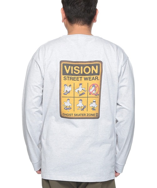 VISION STREET WEAR(ヴィジョンストリートウェア)の「VISION STREET WEAR (ヴィジョンストリートウェア) ゴーストサインボード バックプリント クルーネック 長袖 Tシャツ 5305701(Tシャツ/カットソー・メンズ・ホワイト/ブラック・5L/3L/4L)」の12枚目の写真