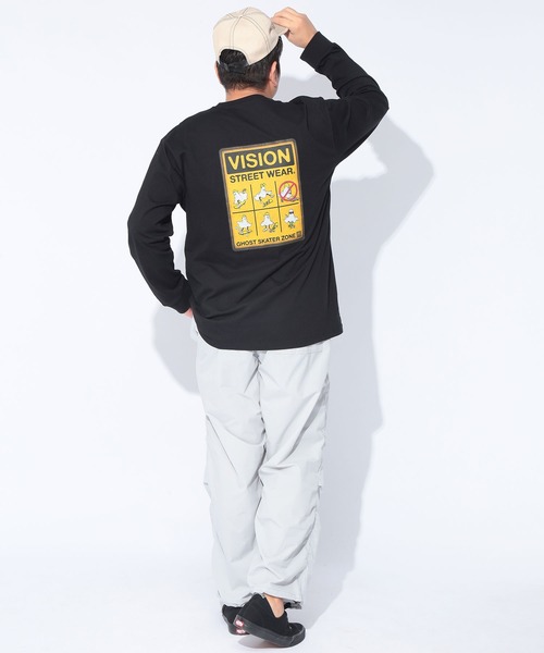 VISION STREET WEAR(ヴィジョンストリートウェア)の「VISION STREET WEAR (ヴィジョンストリートウェア) ゴーストサインボード バックプリント クルーネック 長袖 Tシャツ 5305701(Tシャツ/カットソー・メンズ・ホワイト/ブラック・5L/3L/4L)」の14枚目の写真