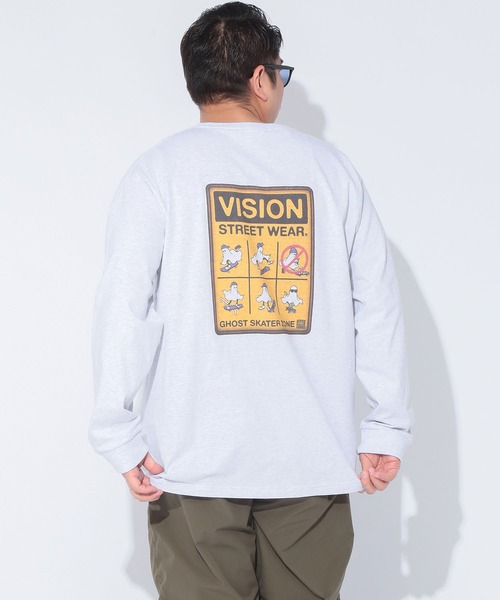 VISION STREET WEAR(ヴィジョンストリートウェア)の「VISION STREET WEAR (ヴィジョンストリートウェア) ゴーストサインボード バックプリント クルーネック 長袖 Tシャツ 5305701(Tシャツ/カットソー・メンズ・ホワイト/ブラック・5L/3L/4L)」の9枚目の写真