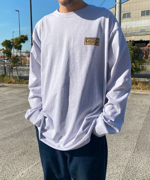 VISION STREET WEAR(ヴィジョンストリートウェア)の「VISION STREET WEAR (ヴィジョンストリートウェア) ゴーストサインボード バックプリント クルーネック 長袖 Tシャツ 5305701(Tシャツ/カットソー・メンズ・ホワイト/ブラック・5L/3L/4L)」の3枚目の写真
