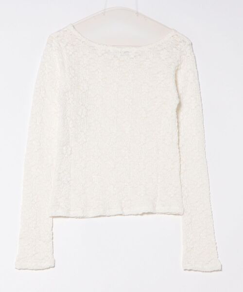 RNA（アールエヌエー）の「M2406 フラワージャガードシアーロンＴ（Tシャツ/カットソー・レディース・ホワイト/ブラック/ライトイエロー・MEDIUM）」の17枚目の写真