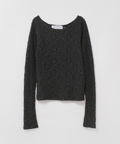 RNA（アールエヌエー）の「M2406 フラワージャガードシアーロンＴ（Tシャツ/カットソー・レディース・ホワイト/ブラック/ライトイエロー・MEDIUM）」の19枚目の写真