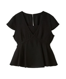 FRAY I.D（フレイアイディー）の「Ｖネックペプラムシアーブラウス（シャツ/ブラウス・レディース）」