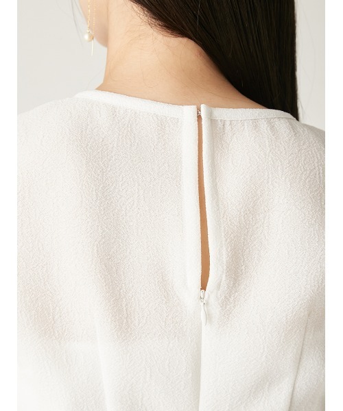 【最終値下げ】 FRAY I.D ピンク Ｖネックペプラムシアーブラウス 最終値下げ】 FRAY I.D ピンク Vネックペプラムシアーブラウス