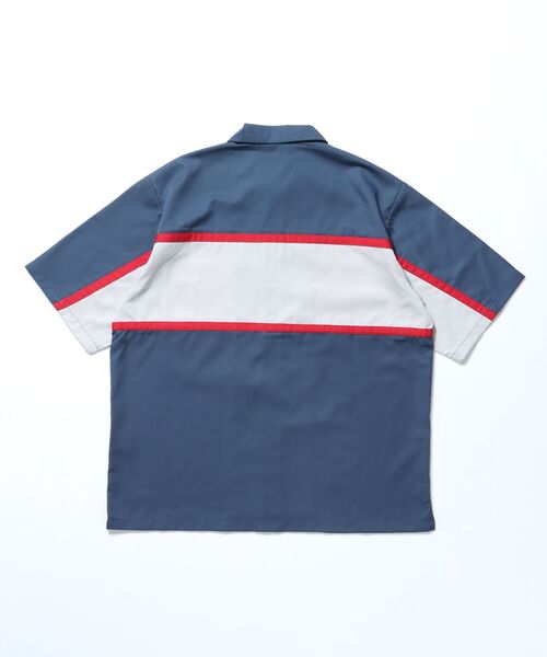 BEN DAVIS（ベンデイビス）の「【BEN DAVIS（ベンデイビス）】PANELLED ZIP FRONT WORK SHIRT / シャツ 半袖 ワンポイント ジップ 刺繍（シャツ/ブラウス・メンズ・ブラウン/ネイビー・MEDIUM/LARGE/X-LARGE）」の13枚目の写真