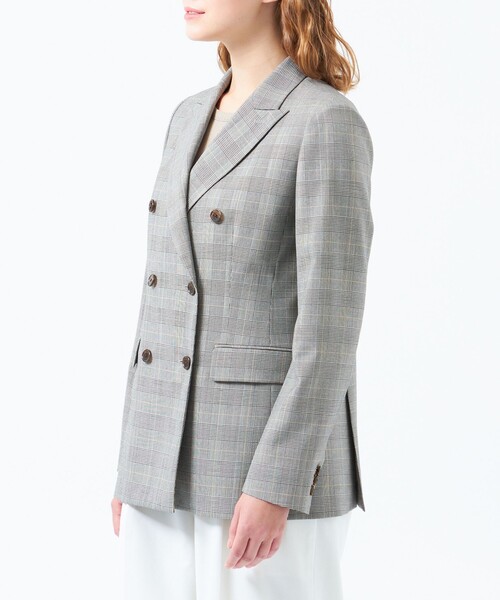 MACKINTOSH PHILOSOPHY（ﾏｯｷﾝﾄｯｼｭ ﾌｨﾛｿﾌｨｰ）の「【Retford(レットフォード)】グレンチェックブレザー（テーラードジャケット・レディース・グレー系その他・36/38/34）」の7枚目の写真