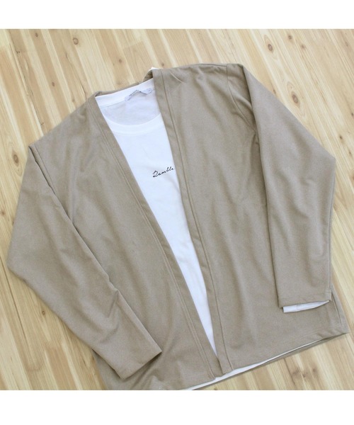 TopIsm（トップイズム）の「【2025】アンサンブル　長袖カーディガン＆ロングTシャツ（カーディガン/ボレロ・メンズ・グレイッシュベージュ/ダークグレー/グレイッシュブルー・LL/L/M）」の17枚目の写真