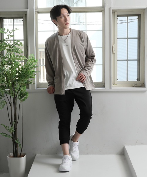 TopIsm（トップイズム）の「【2025】アンサンブル　長袖カーディガン＆ロングTシャツ（カーディガン/ボレロ・メンズ・グレイッシュベージュ/ダークグレー/グレイッシュブルー・LL/L/M）」の21枚目の写真