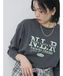 Samansa Mos2 blue | ◎ロゴロンT(Tシャツ/カットソー)