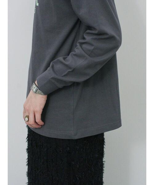 Samansa Mos2 blue(サマンサモスモスブルー)の「◎ロゴロンT(Tシャツ/カットソー・レディース・オフホワイト/チャコールグレー/サックスブルー・F)」の12枚目の写真