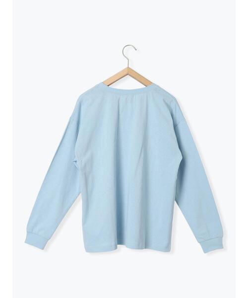 Samansa Mos2 blue(サマンサモスモスブルー)の「◎ロゴロンT(Tシャツ/カットソー・レディース・オフホワイト/チャコールグレー/サックスブルー・F)」の13枚目の写真